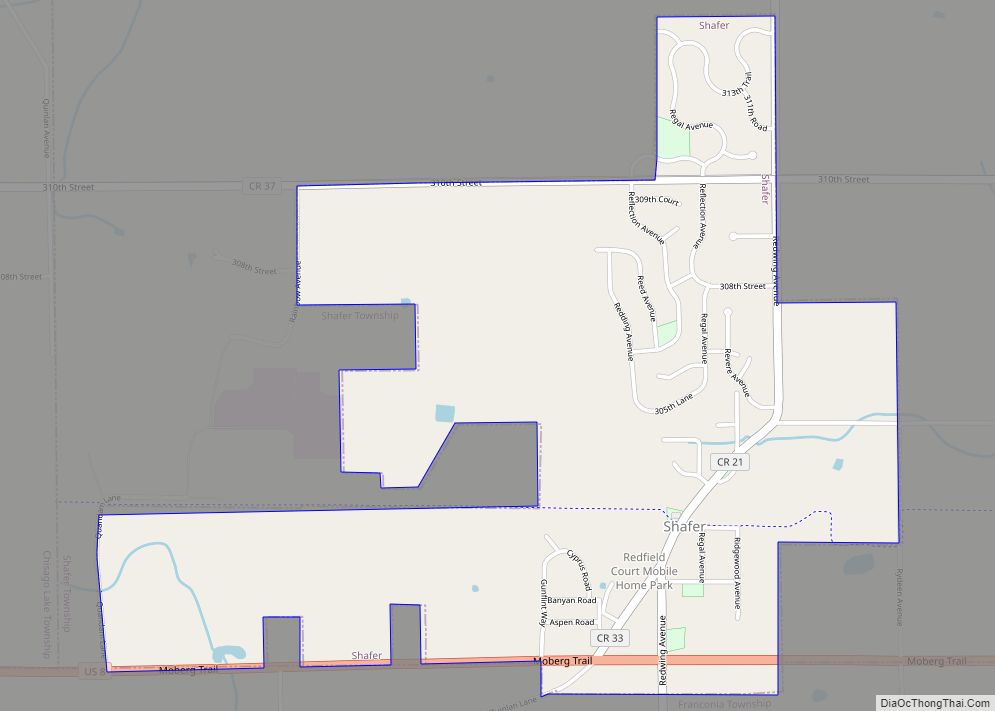 Map of Shafer city