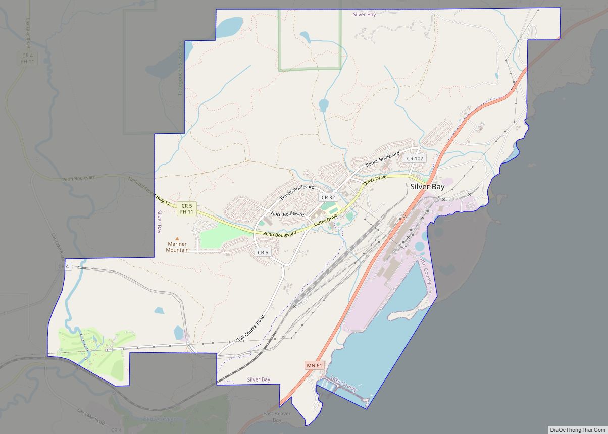 Map of Silver Bay city