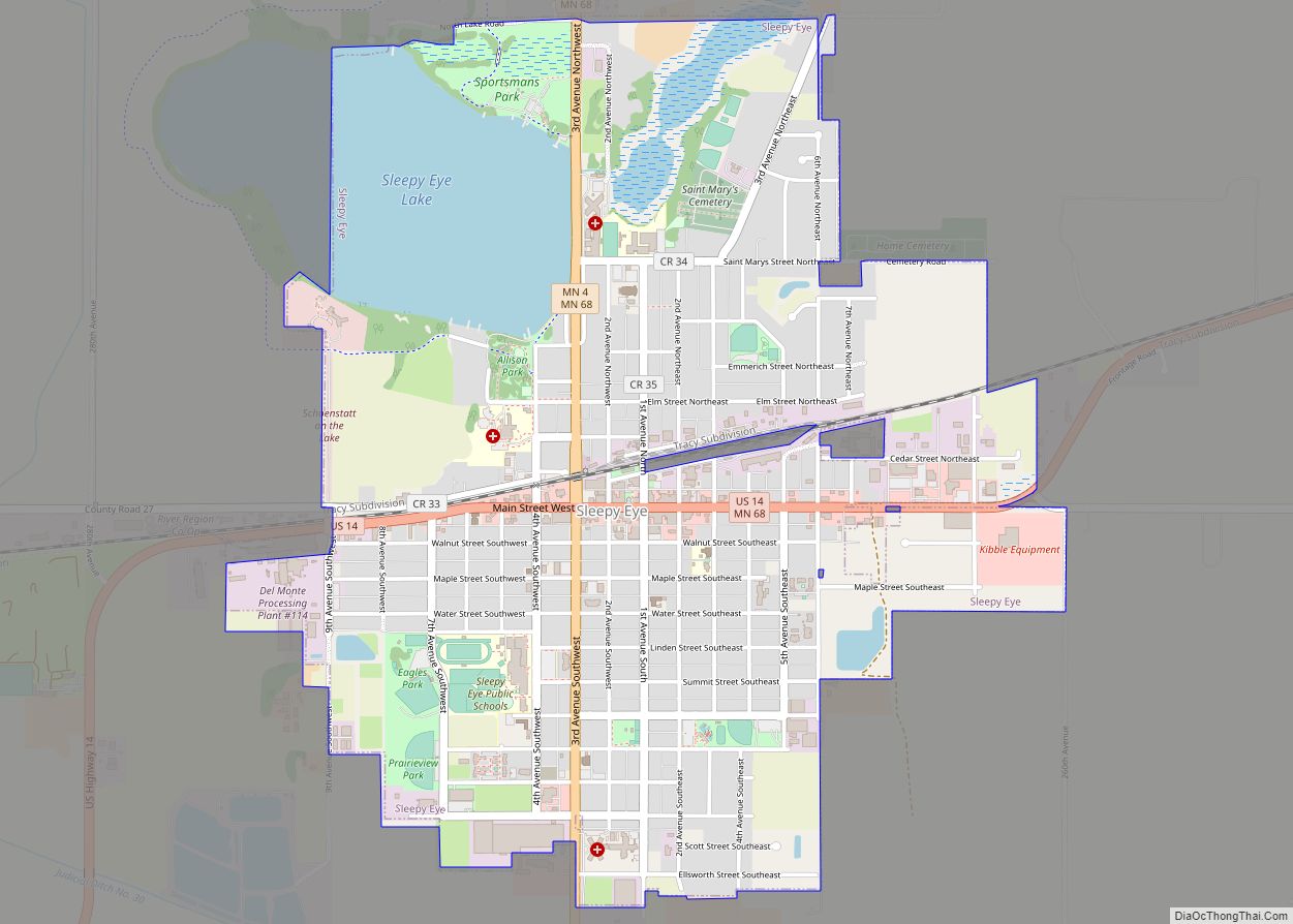 Map of Sleepy Eye city