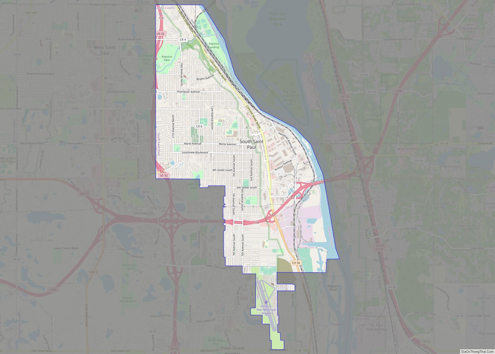 South St. Paul Minnesota Street Map 2761492