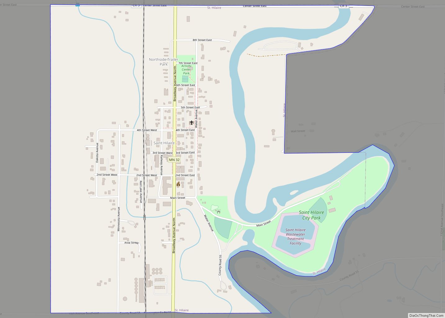 Map of St. Hilaire city