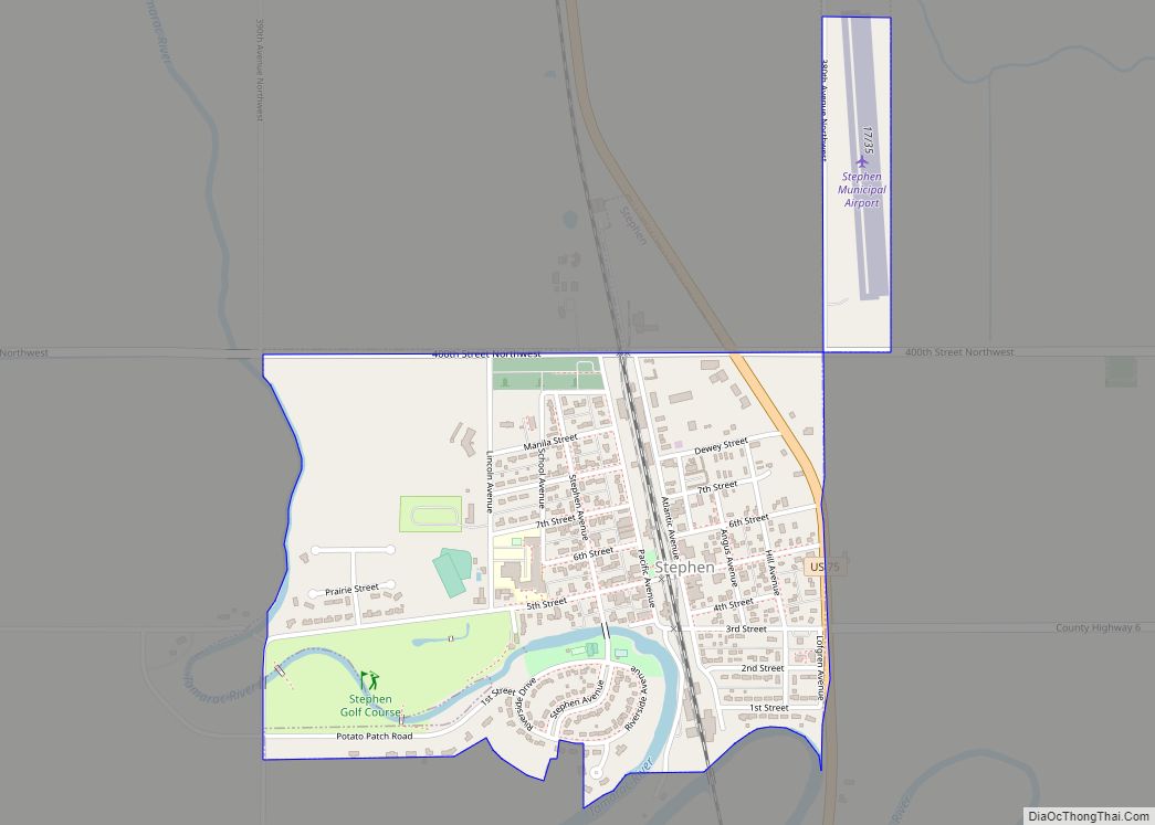 Map of Stephen city