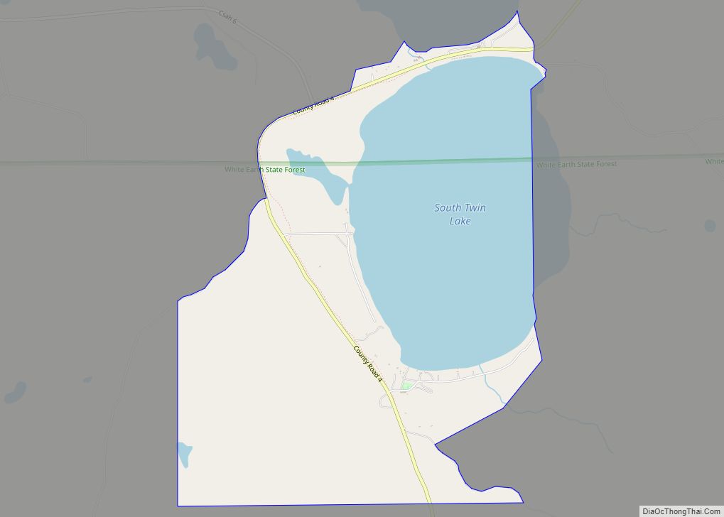 Map of Twin Lakes CDP, Minnesota