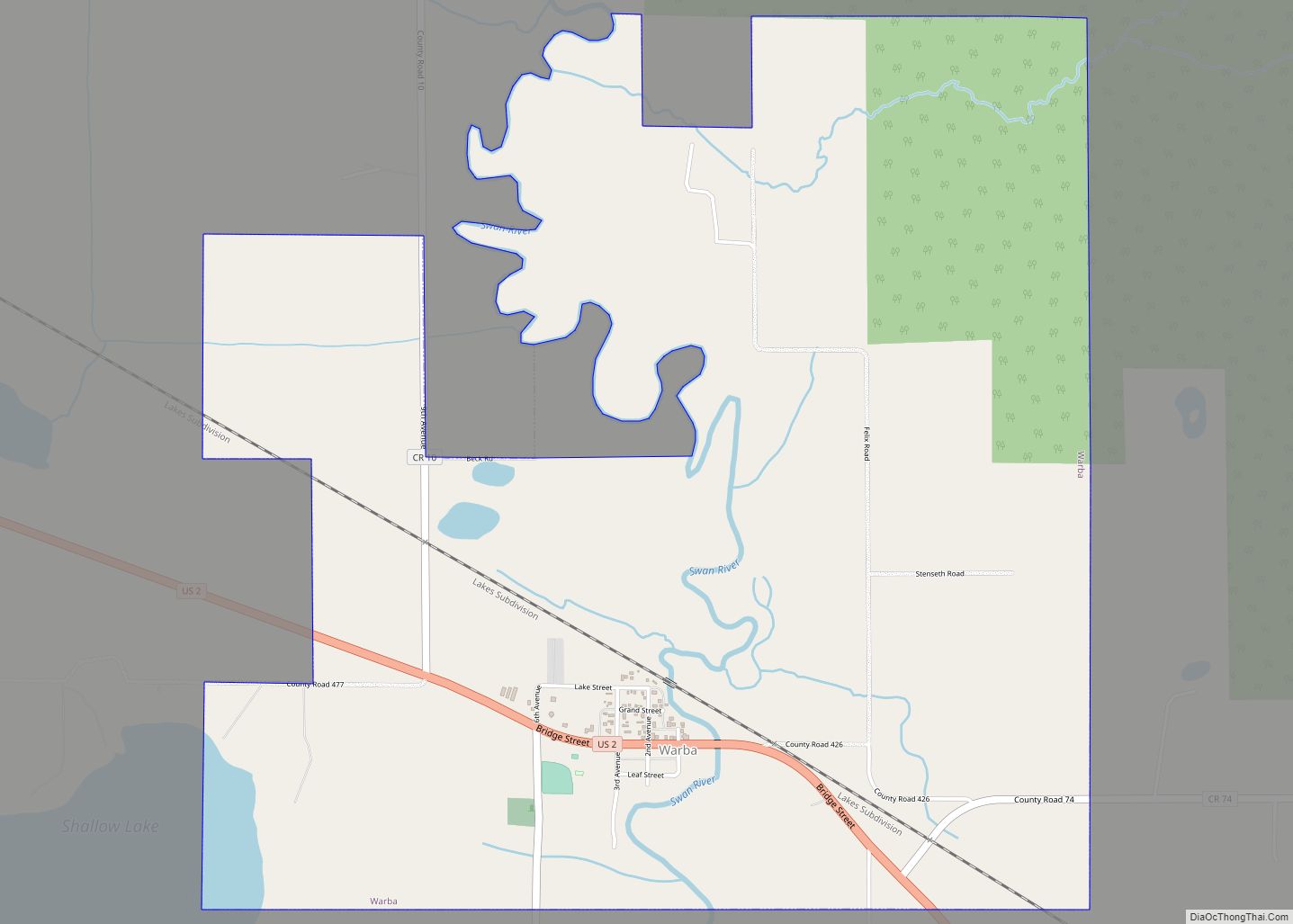 Map of Warba city