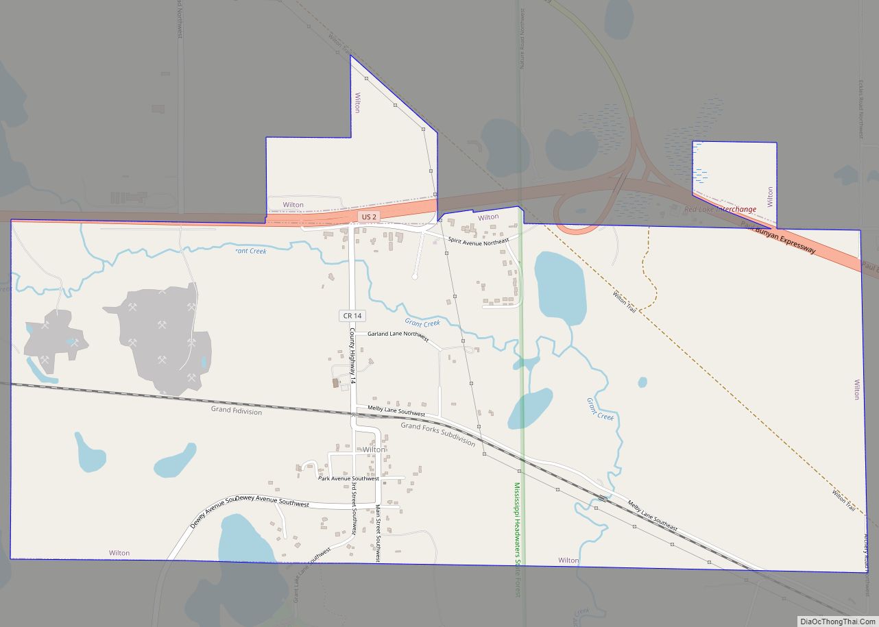 Map of Wilton city, Minnesota