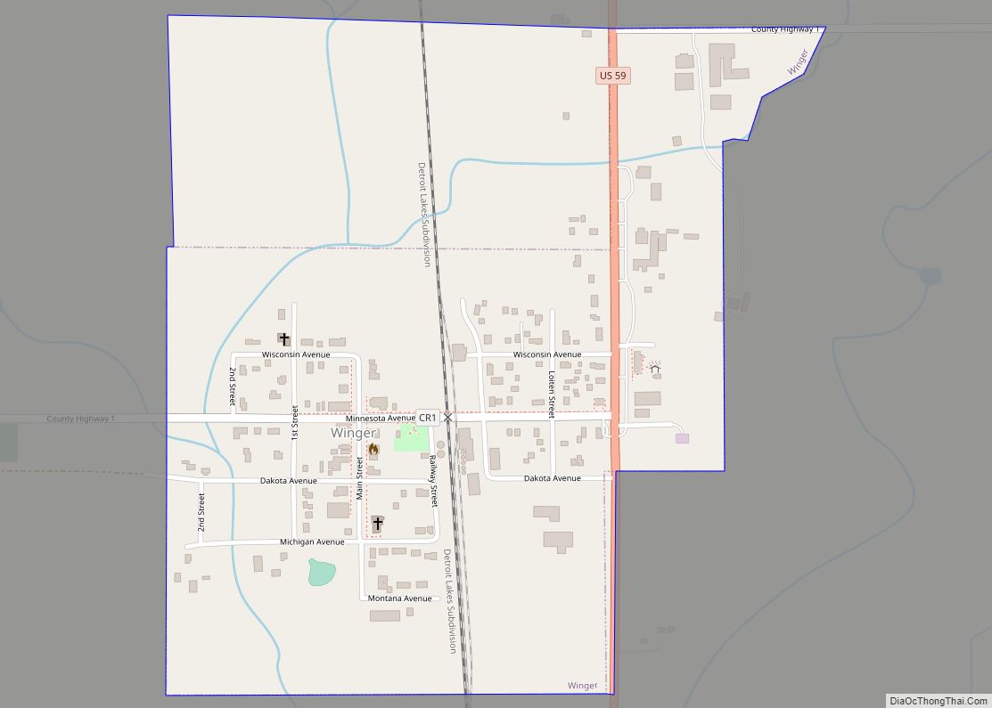 Map of Winger city