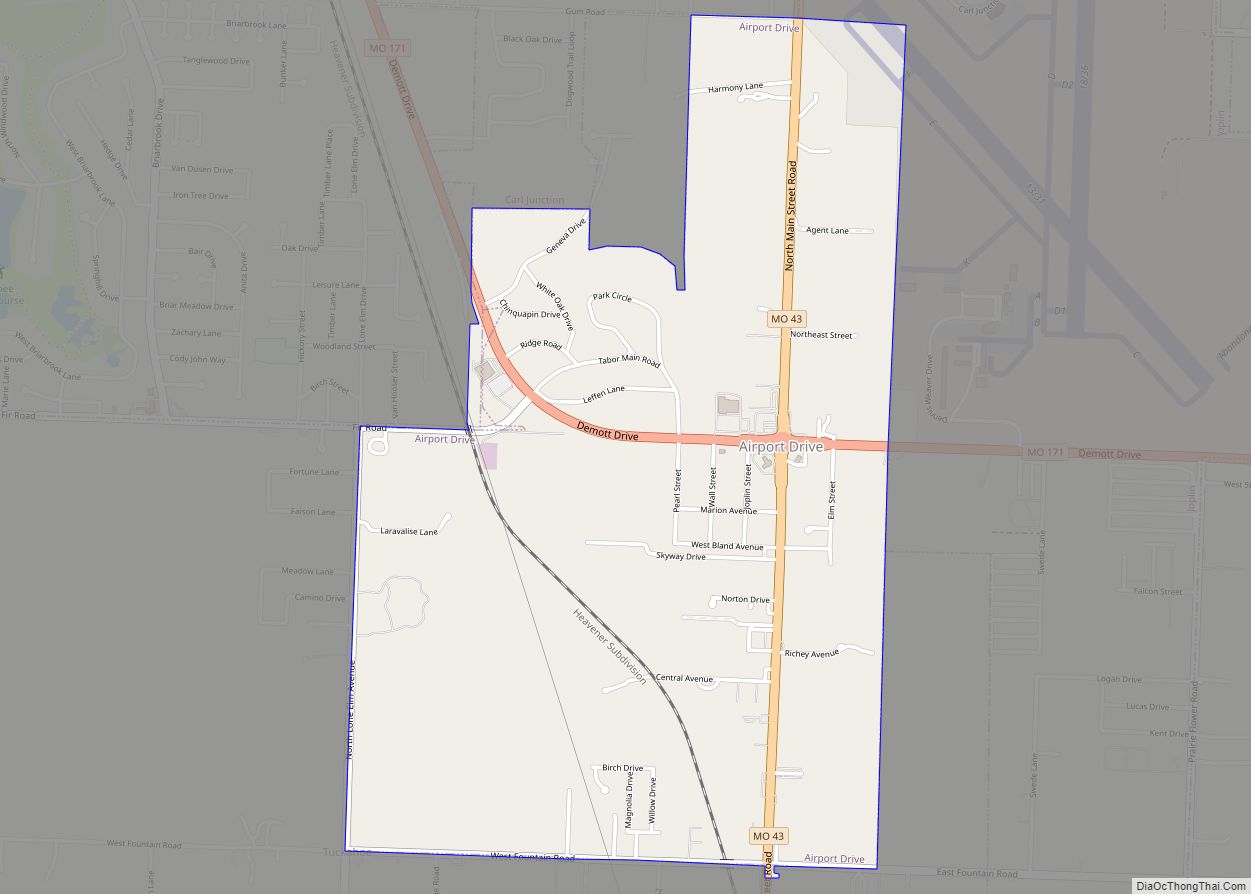 Map of Airport Drive village
