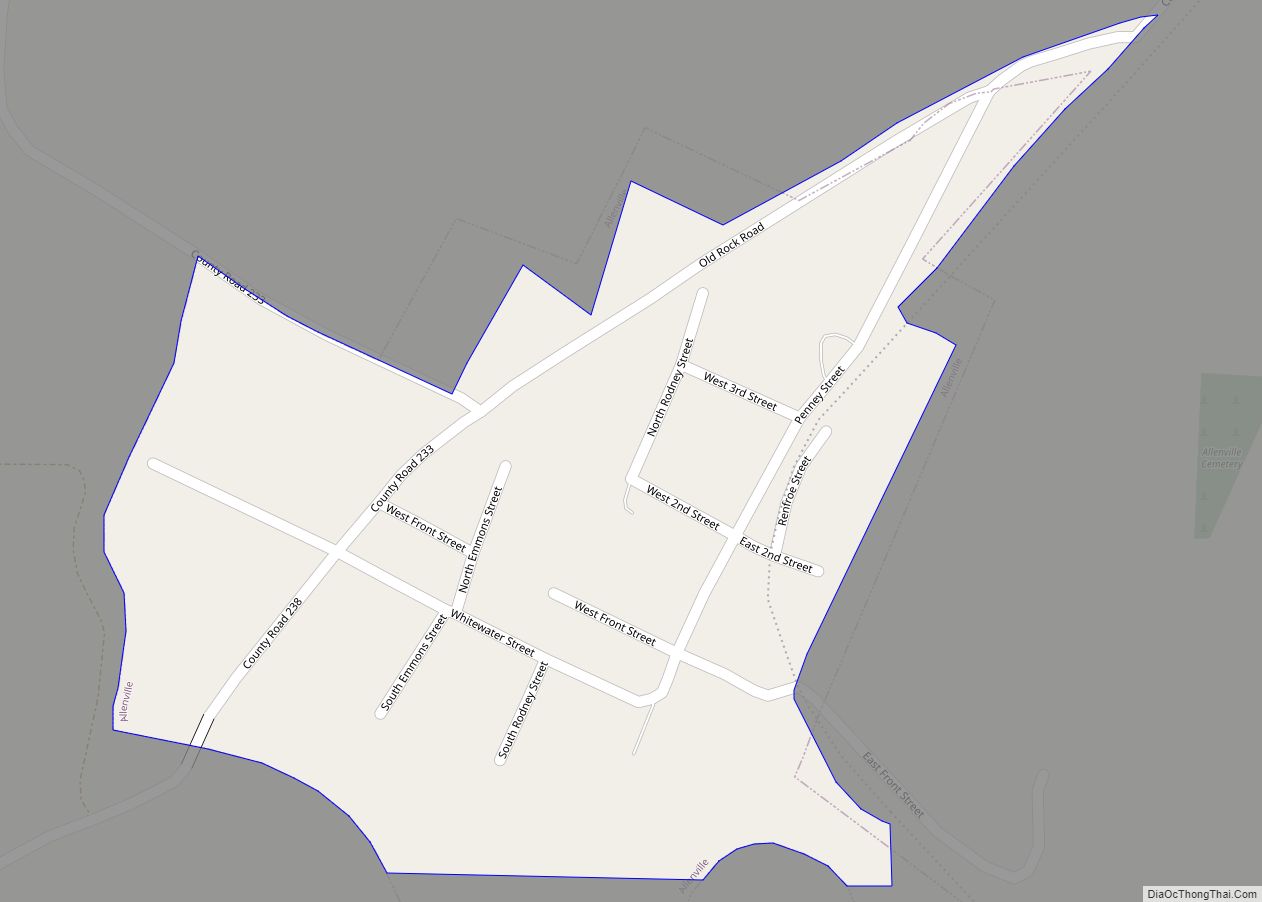 Map of Allenville village, Missouri