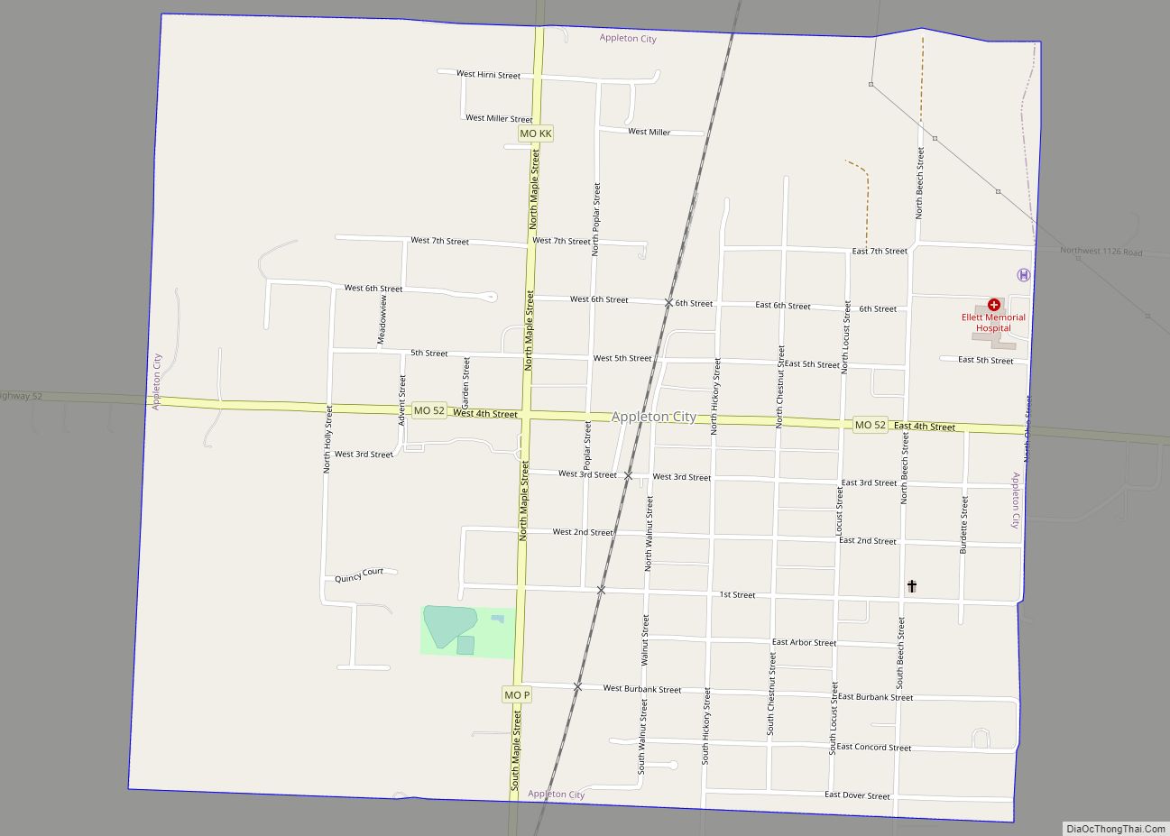 Map of Appleton City city