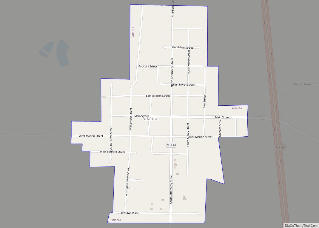 Map of Atlanta city, Missouri