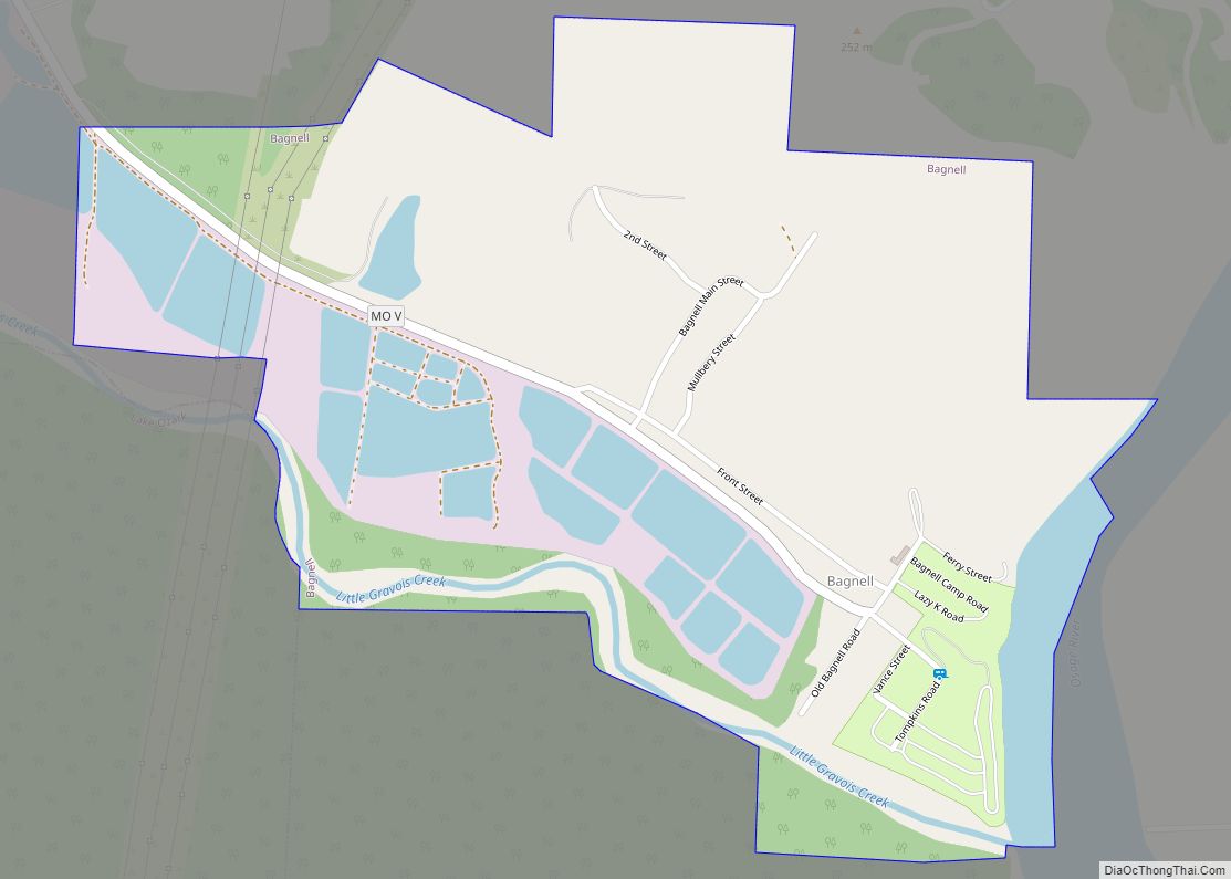 Map of Bagnell town
