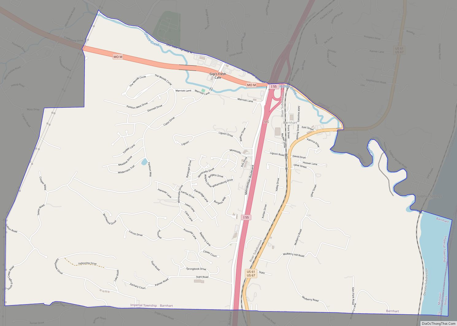 Map of Barnhart CDP