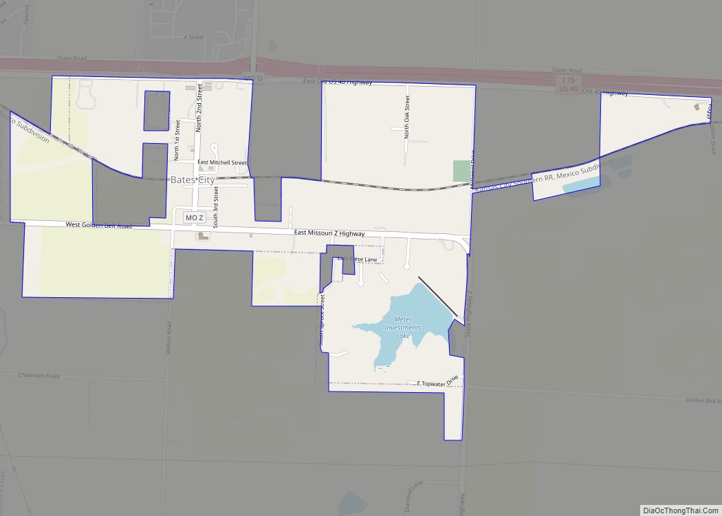 Map of Bates City city