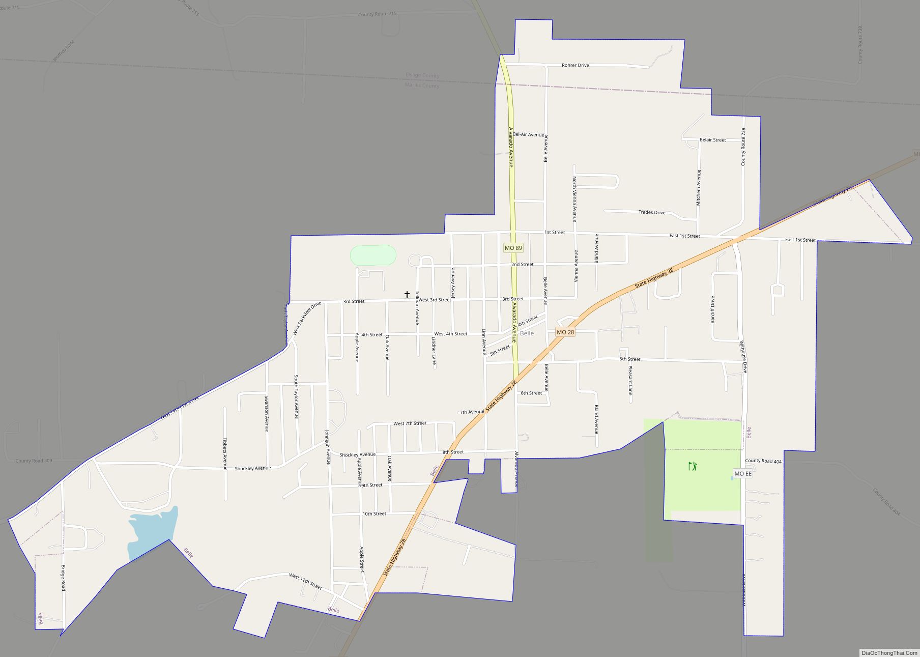 Map of Belle city