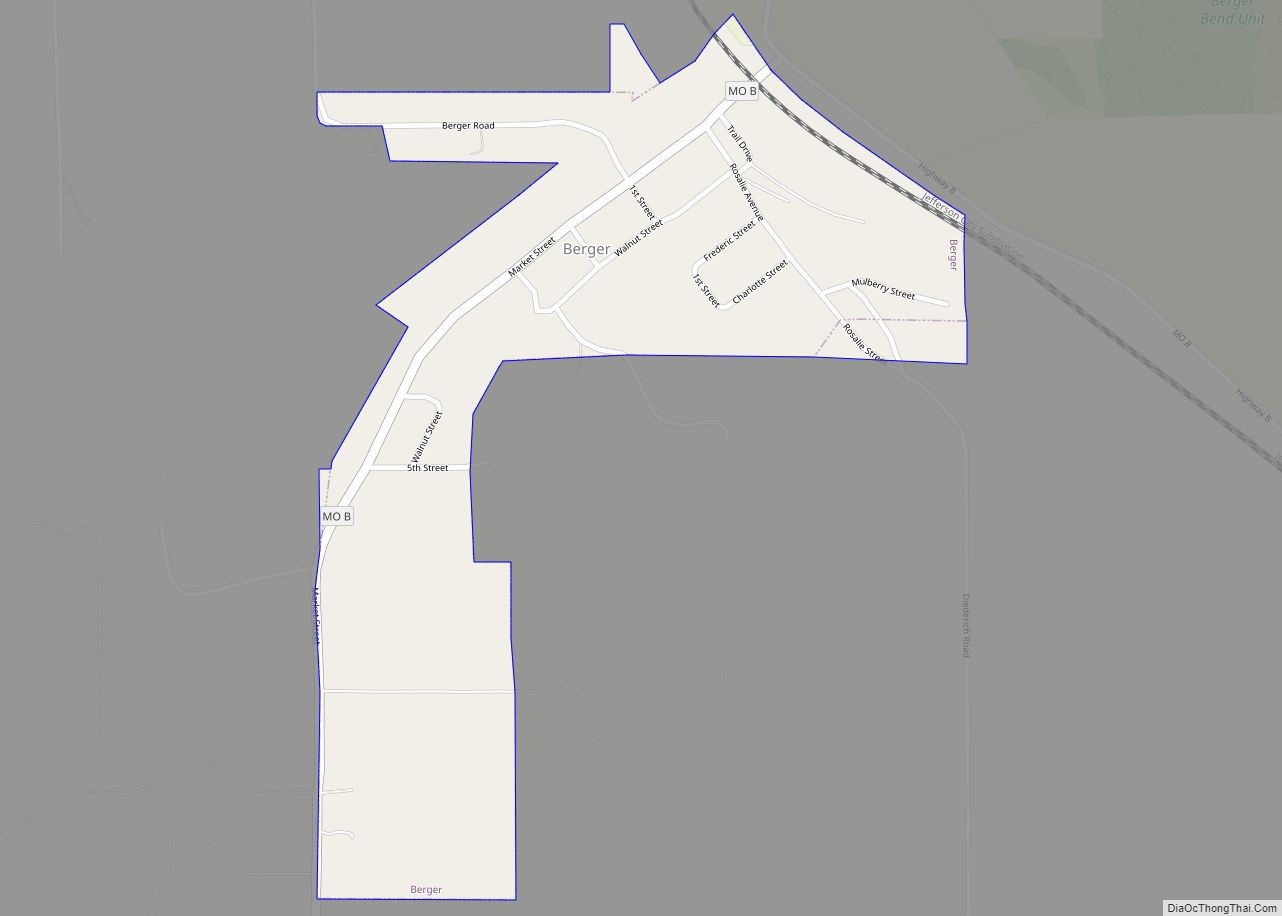 Map of Berger city