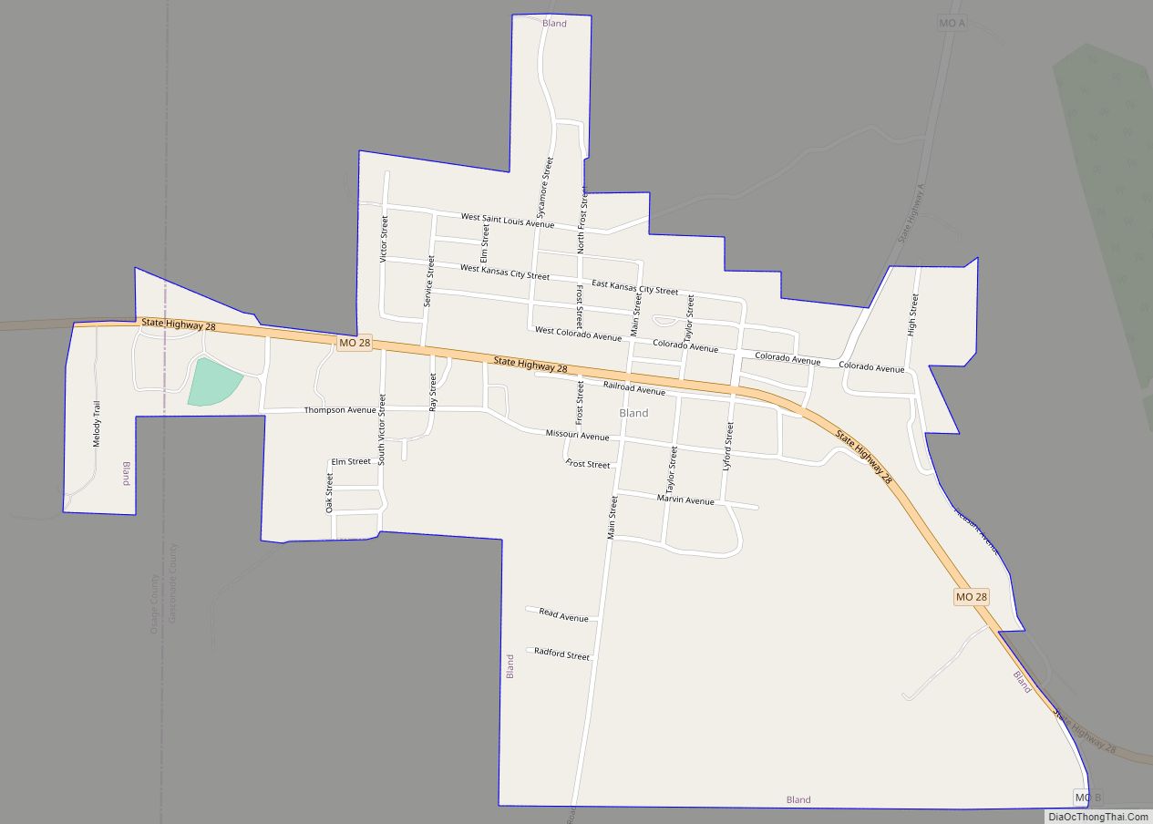 Map of Bland city