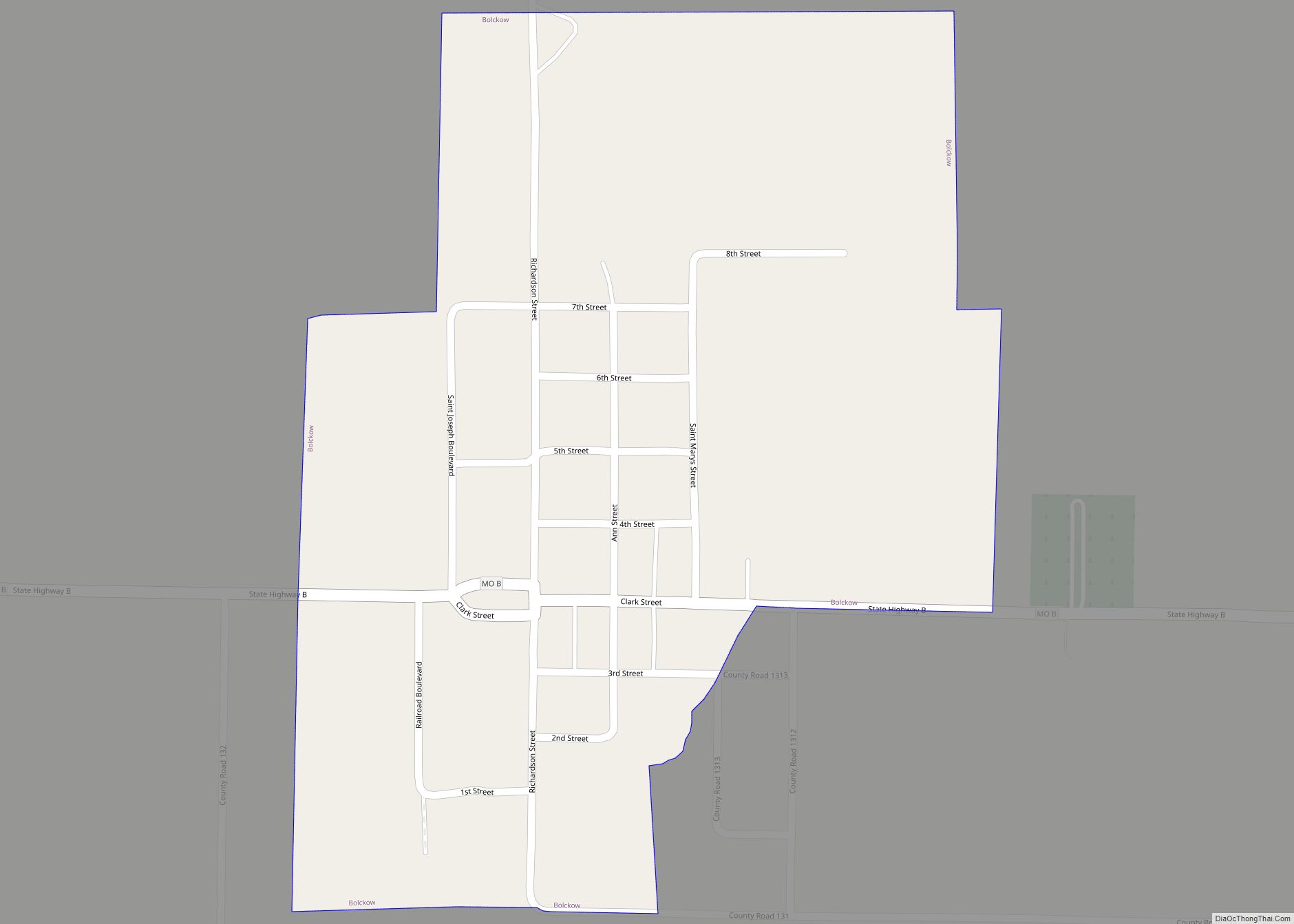 Map of Bolckow city