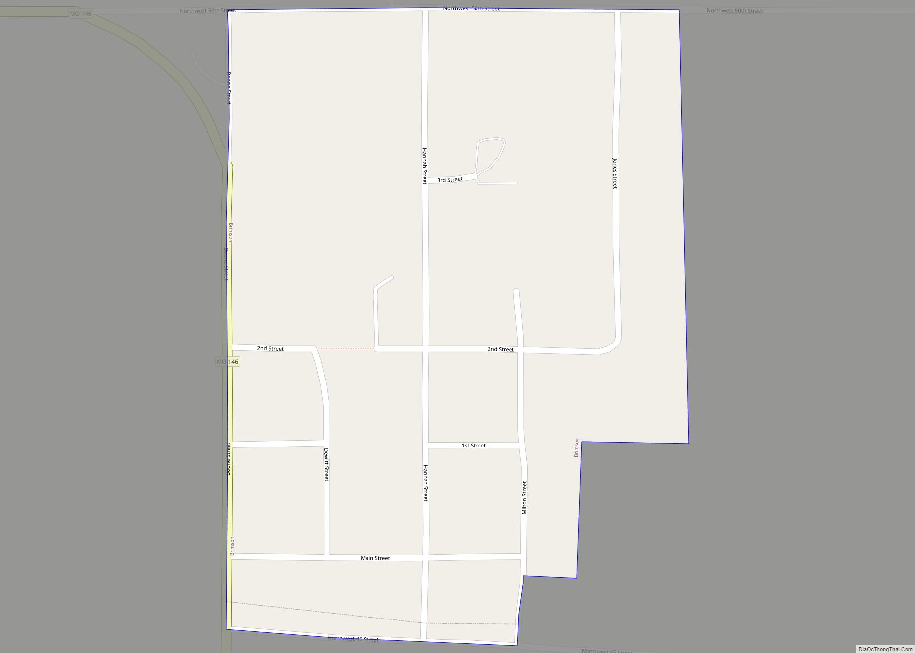 Map of Brimson village
