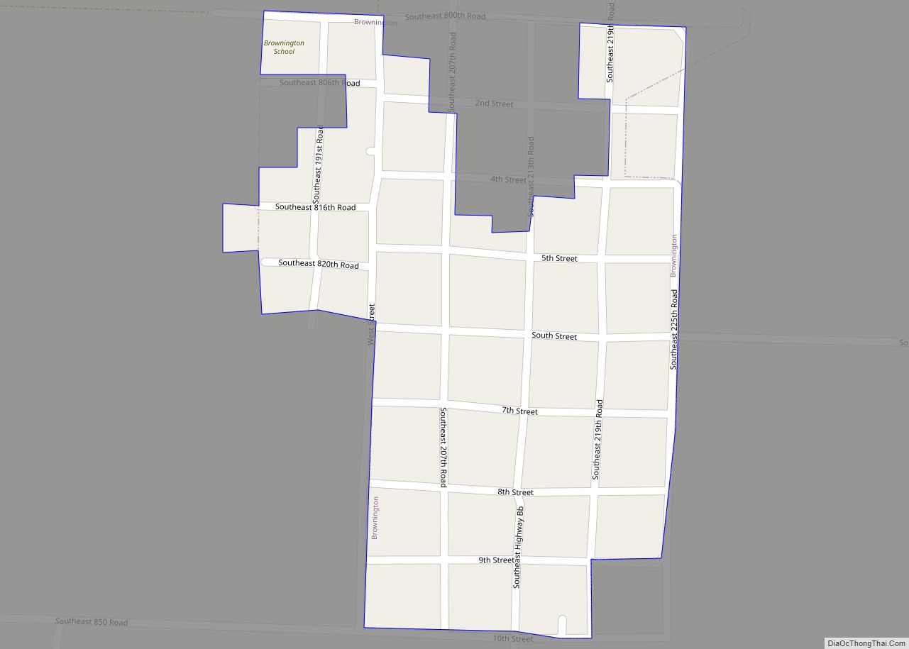 Map of Brownington town