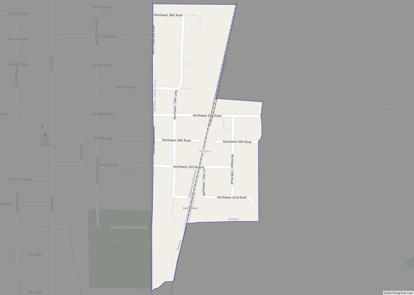 Map of Burgess CDP
