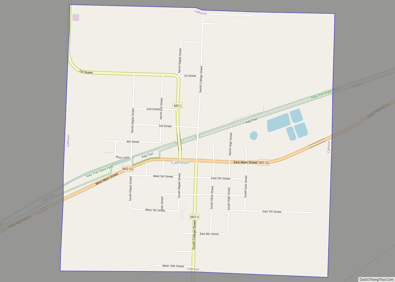 Map of Calhoun city, Missouri