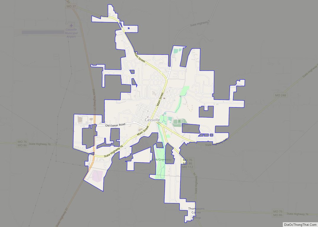 Map of Cassville city
