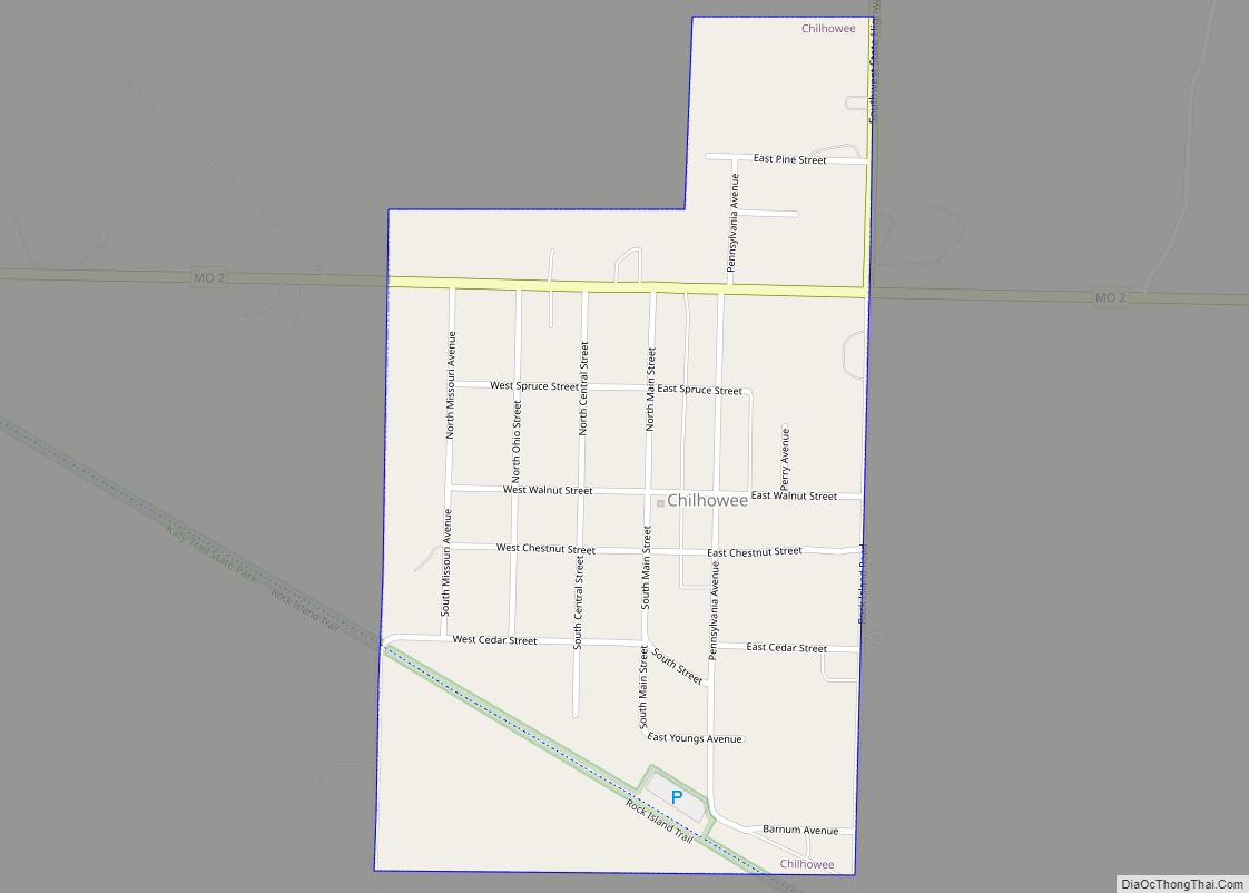 Map of Chilhowee town