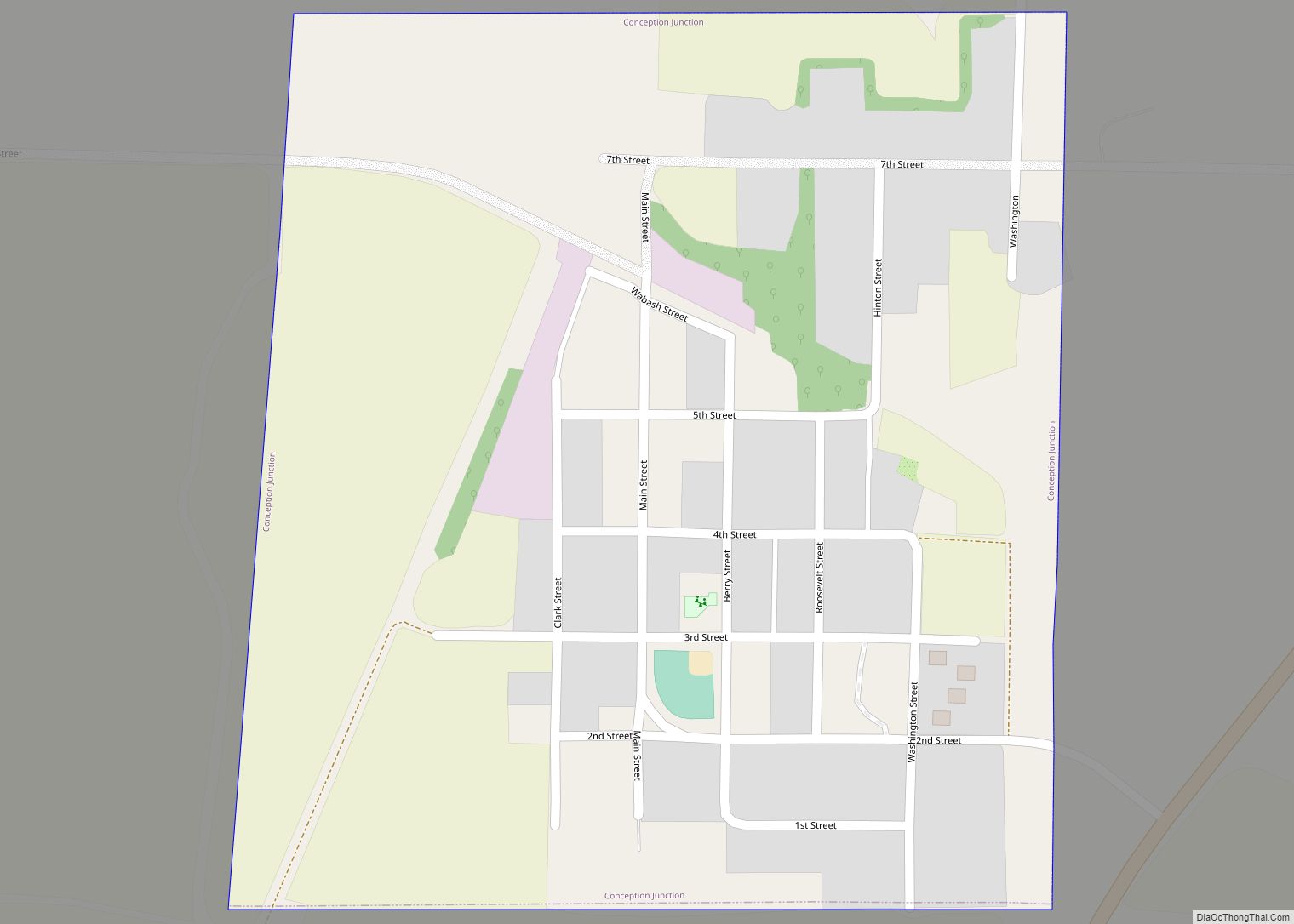 Map of Conception Junction town