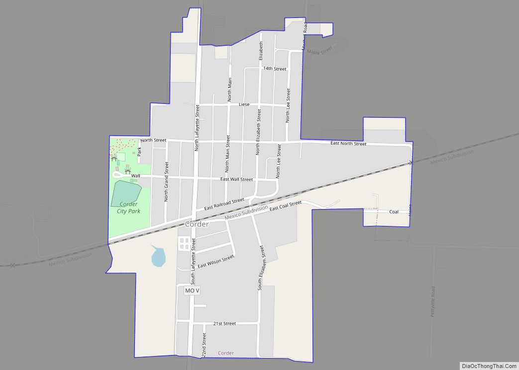 Map of Corder city
