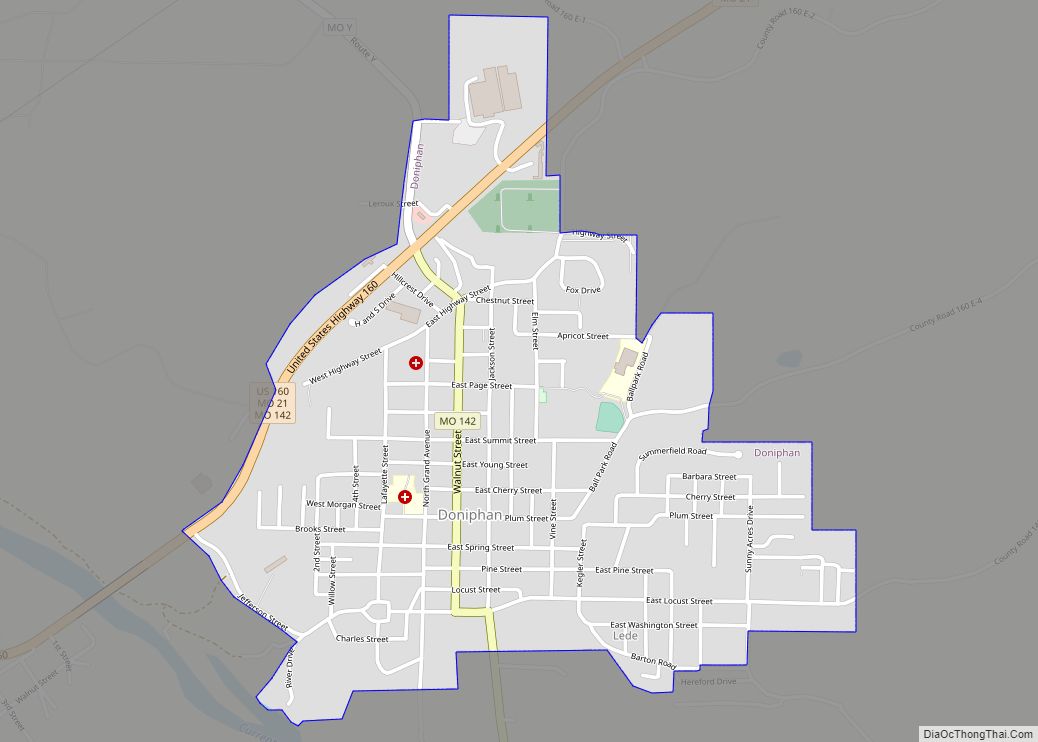 Map of Doniphan city