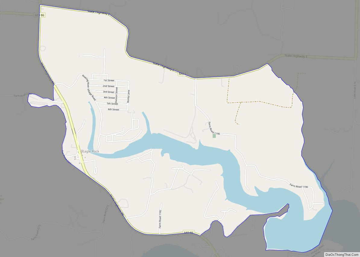 Map of Eagle Rock CDP