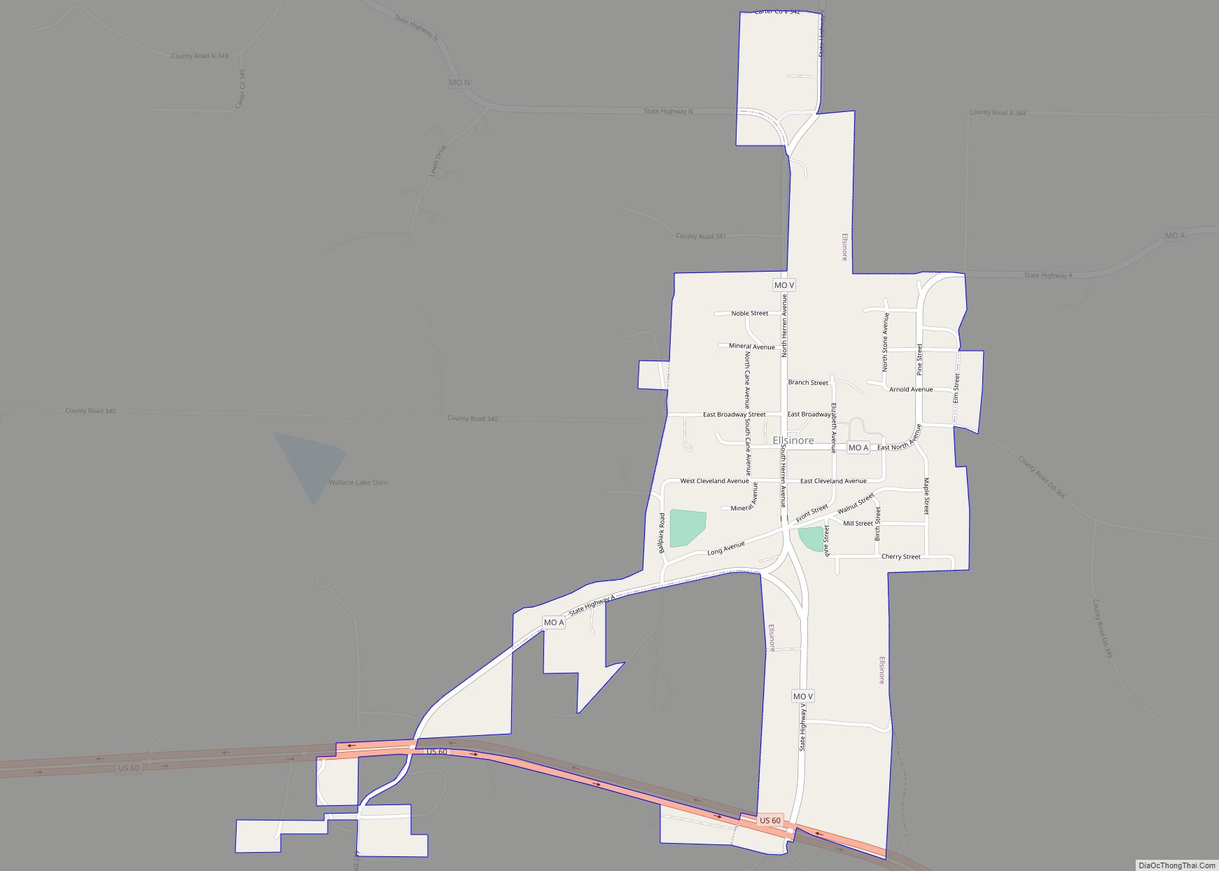 Map of Ellsinore city