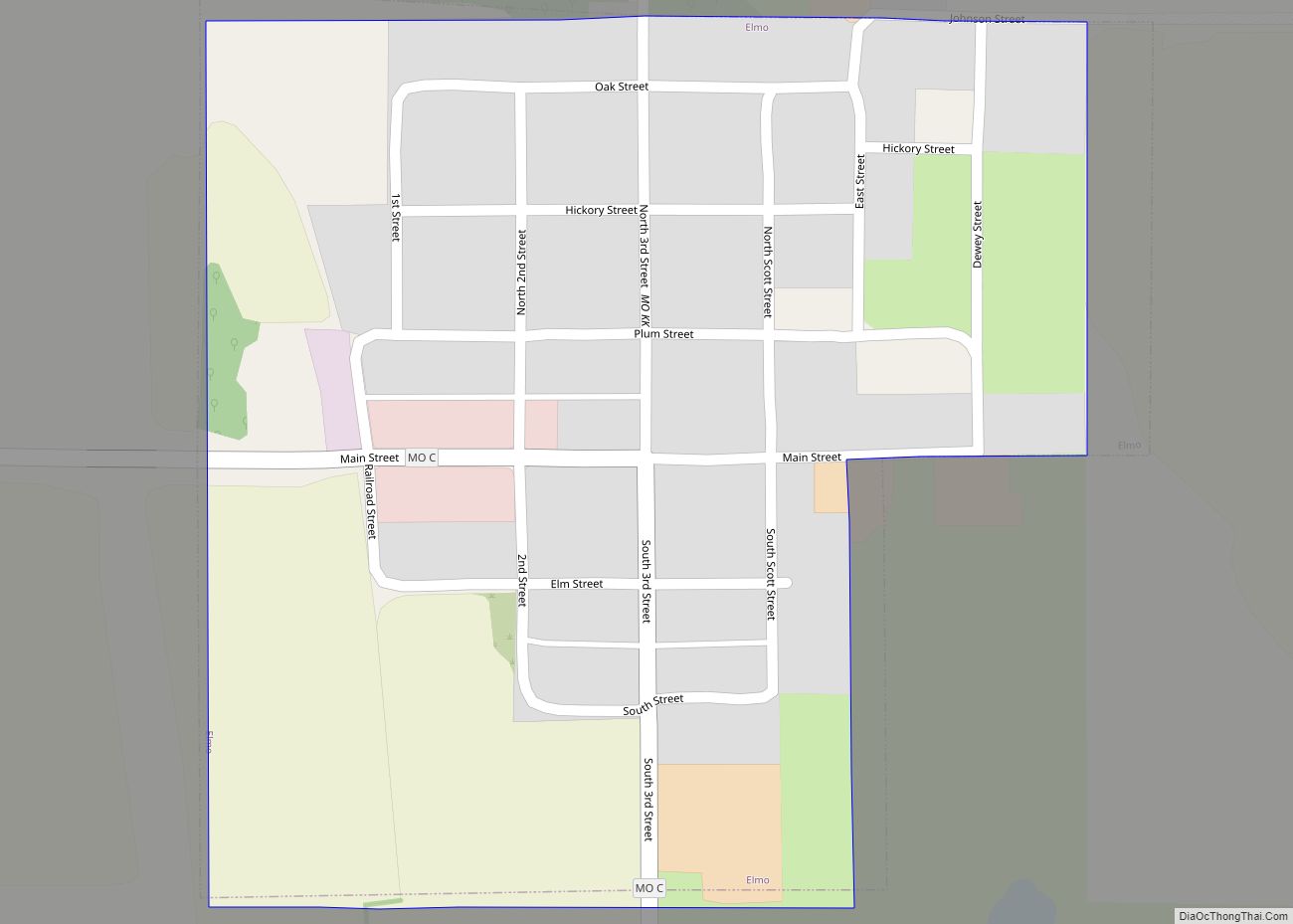 Map of Elmo city