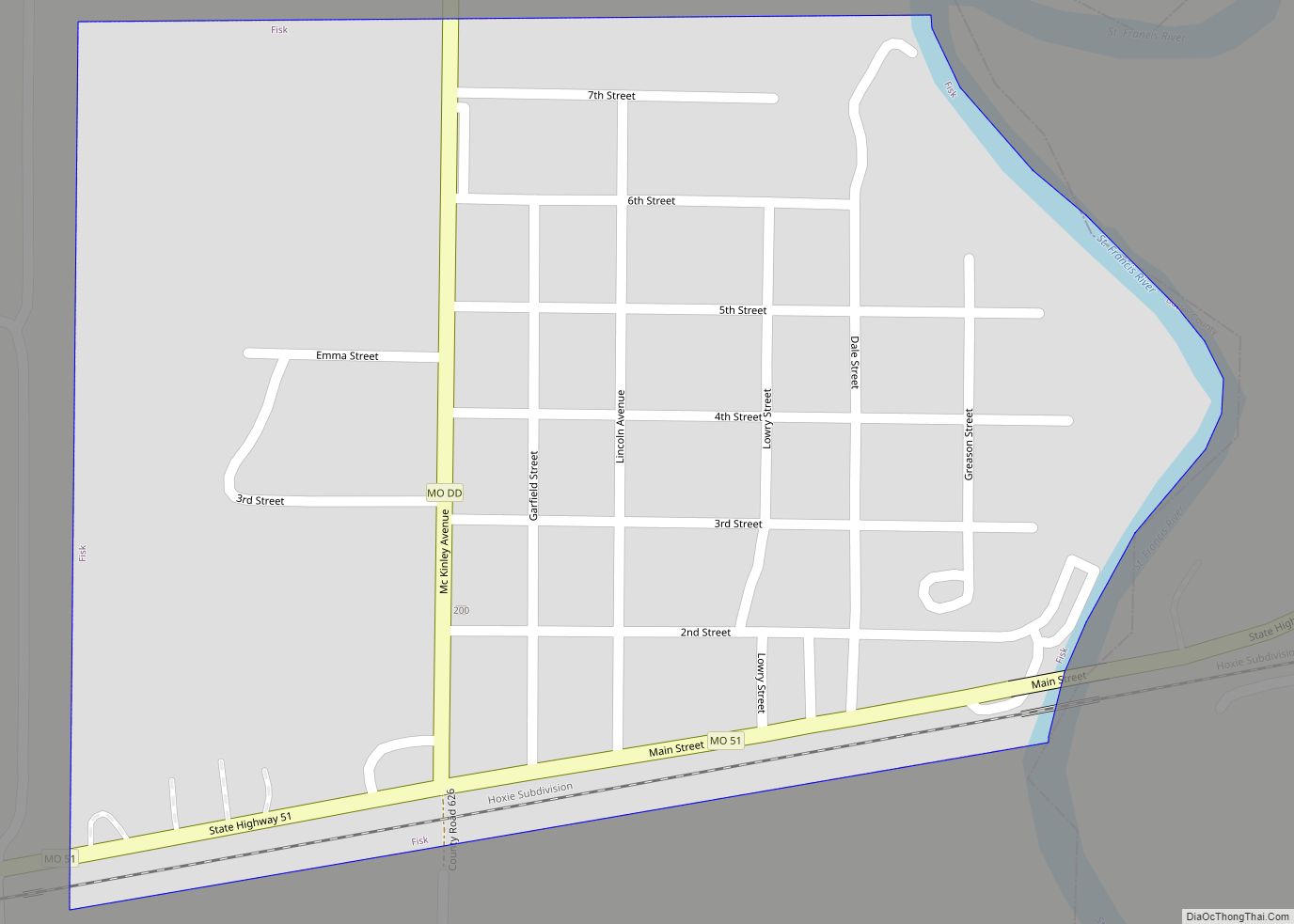 Map of Fisk city
