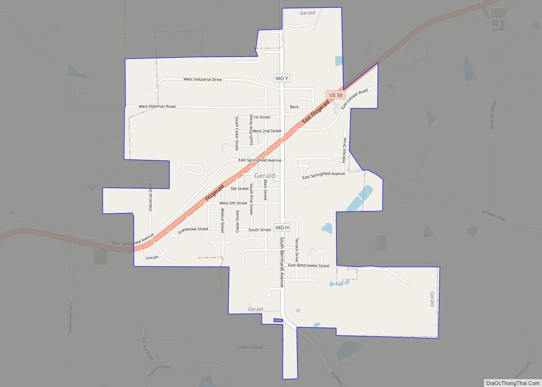 Map of Gerald city