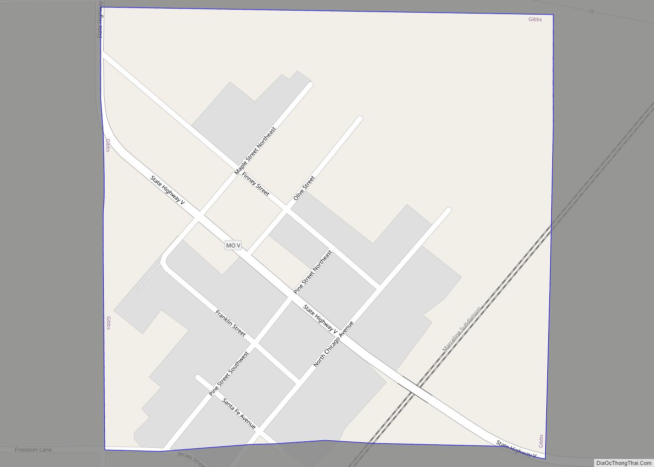 Map of Gibbs village