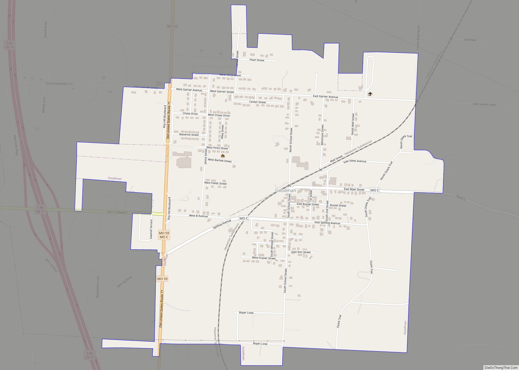 Map of Goodman city