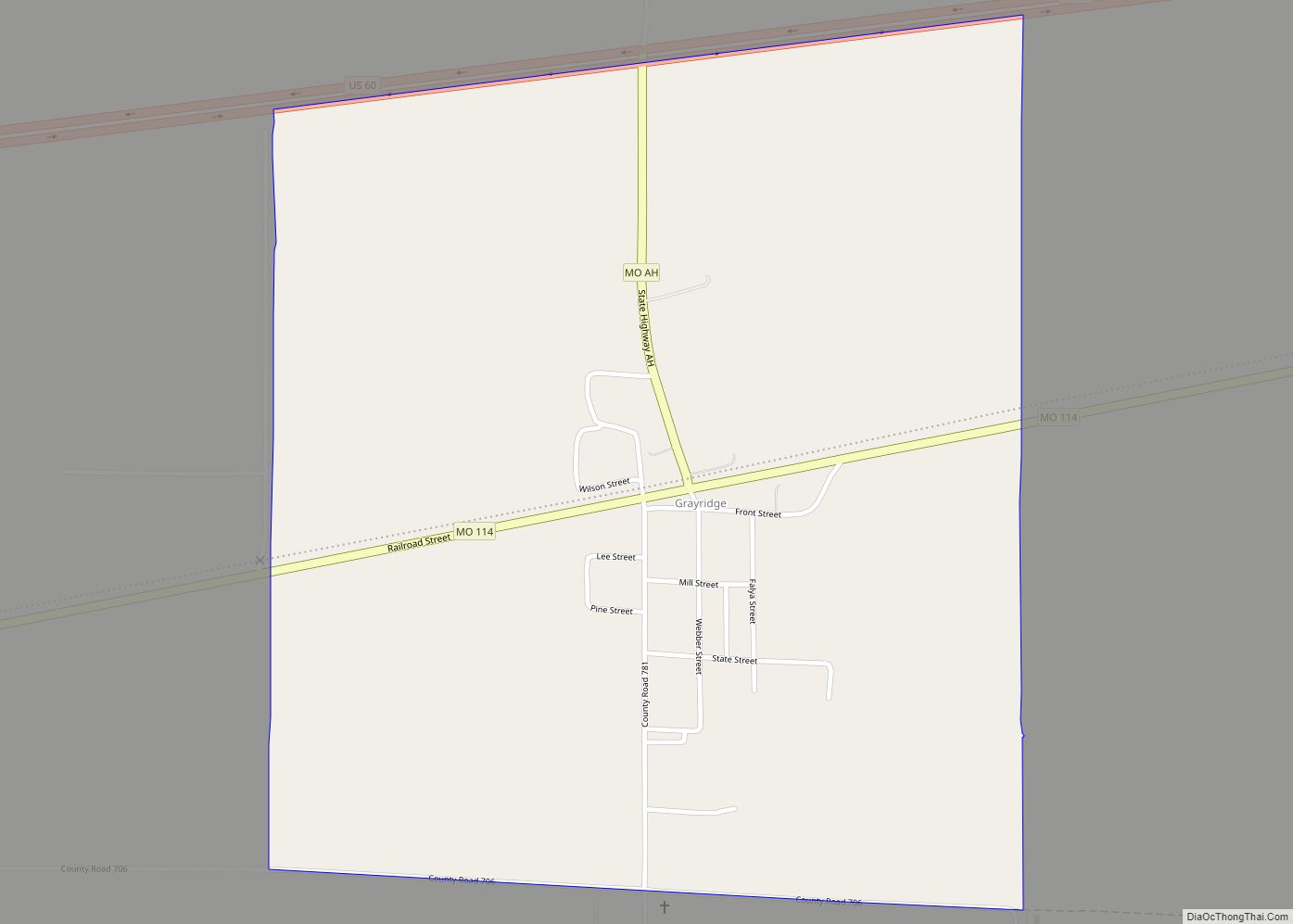 Map of Grayridge CDP