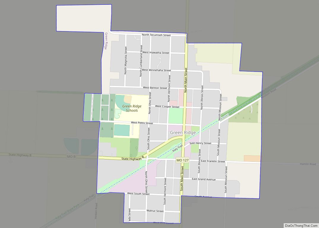 Map of Green Ridge city