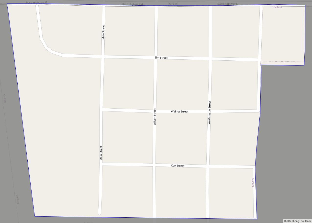 Map of Guilford town, Missouri