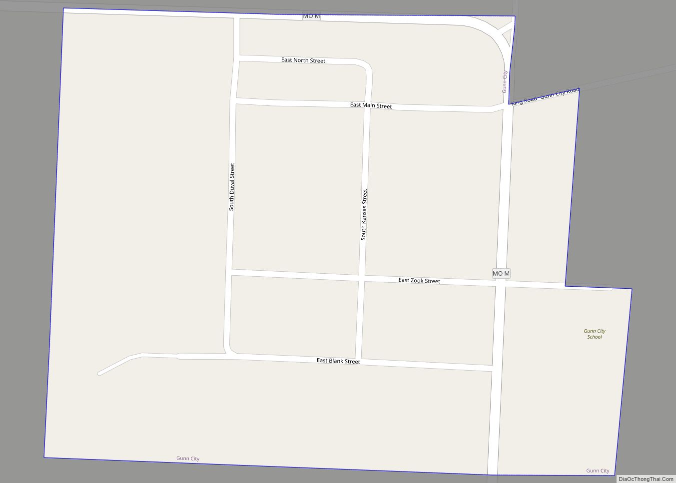 Map of Gunn City village