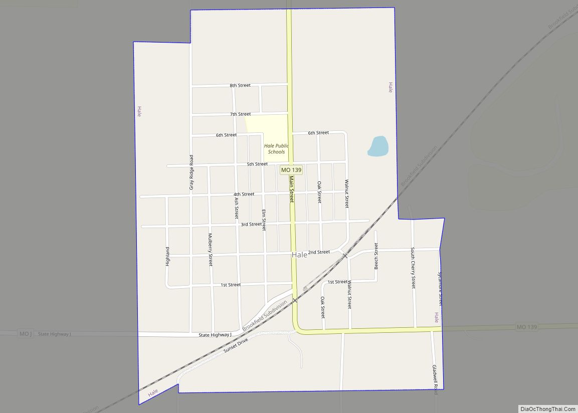 Map of Hale city