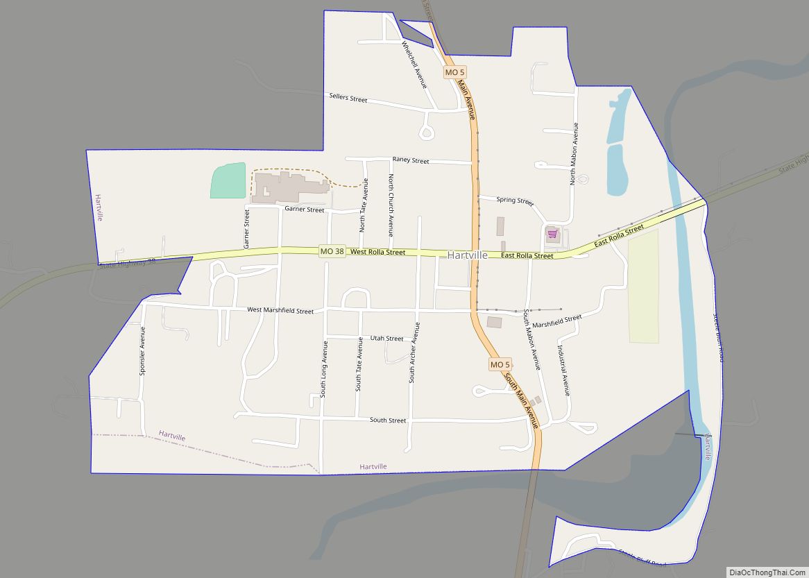 Map of Hartville city