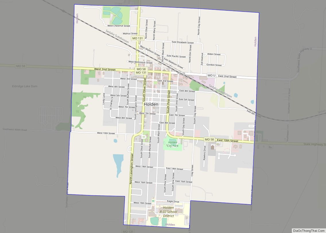 Map of Holden city