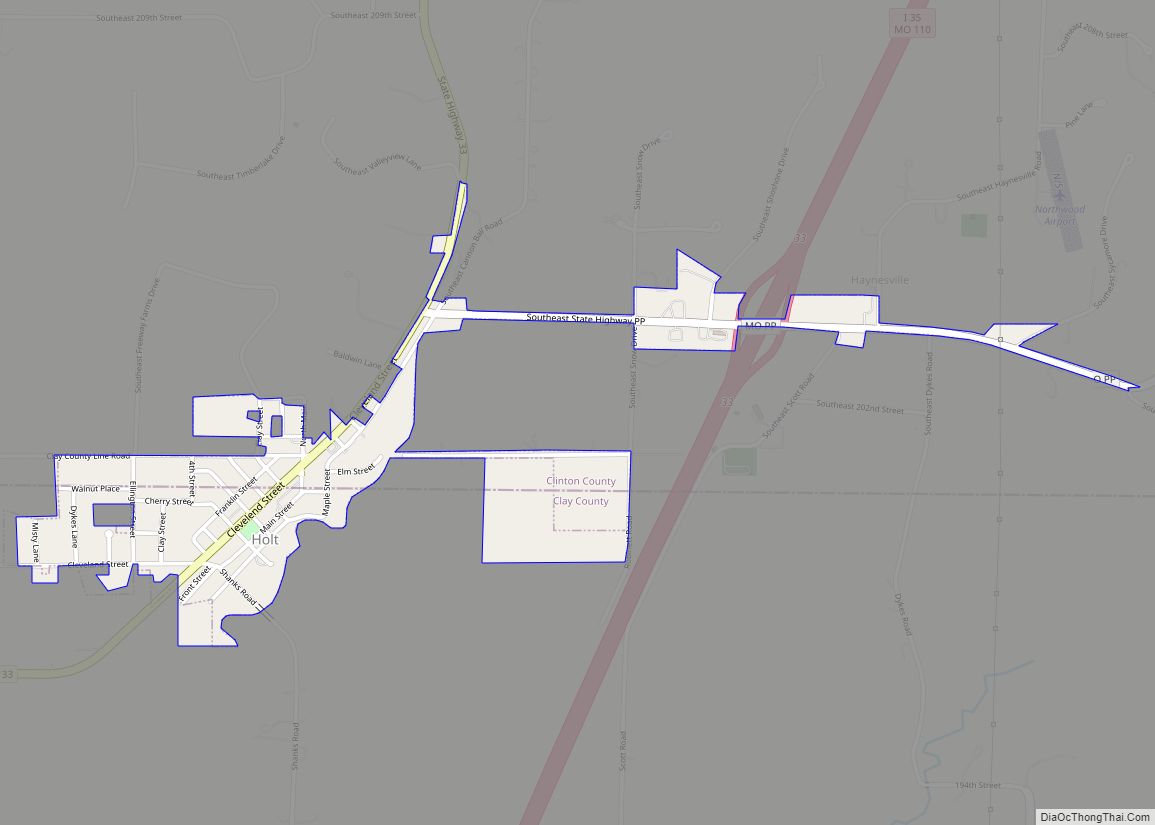 Map of Holt city, Missouri