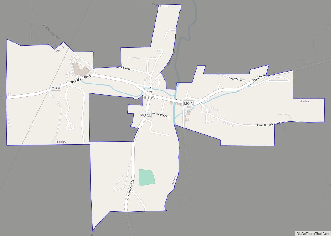 Map of Hurley city