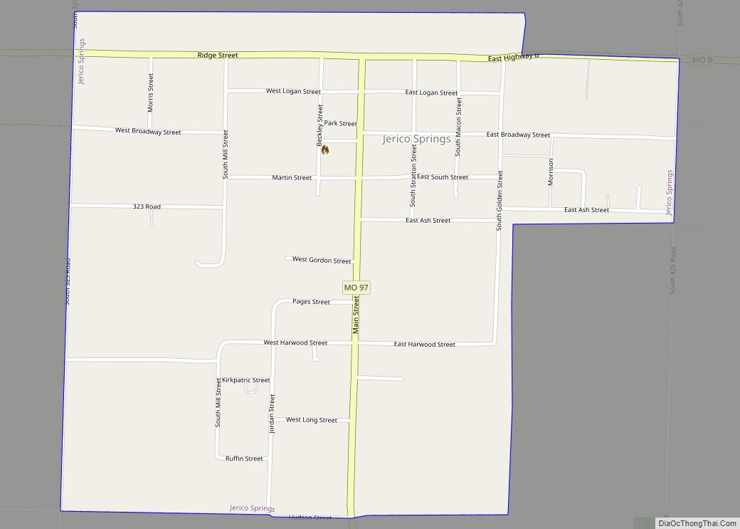 Map of Jerico Springs village