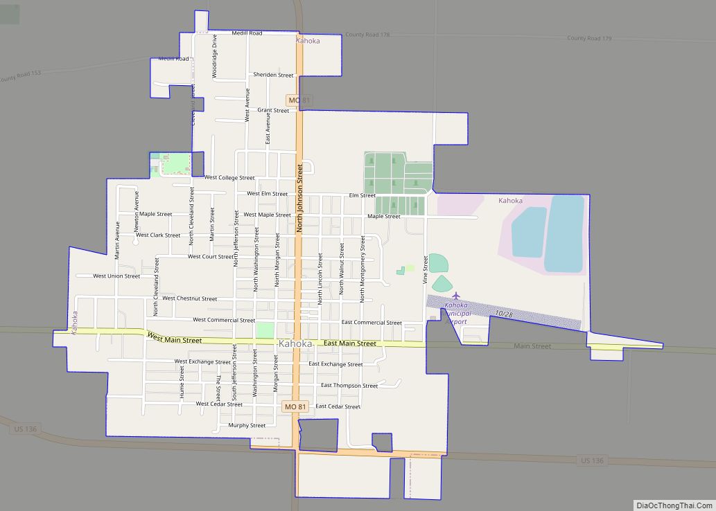 Map of Kahoka city