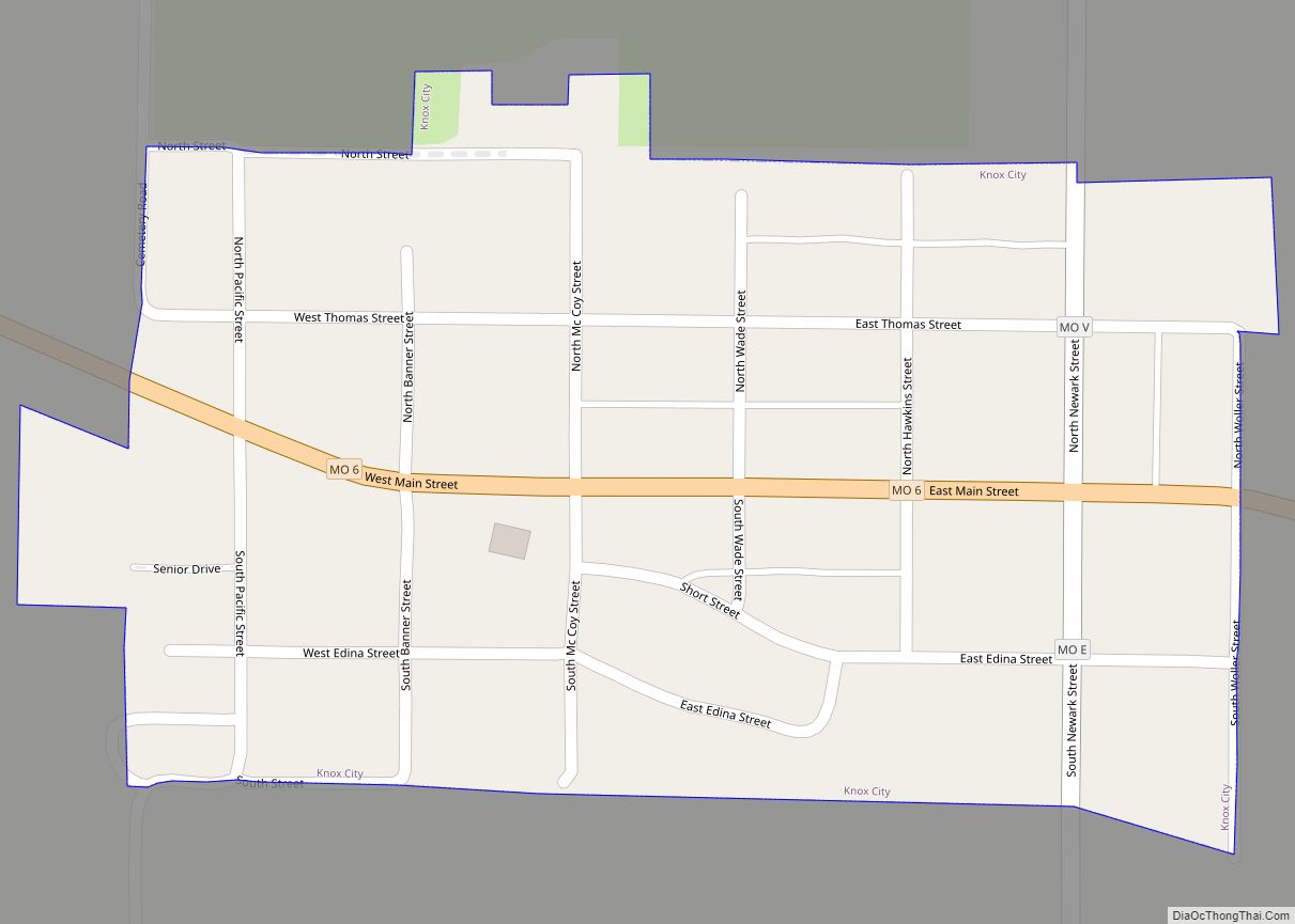 Map of Knox City city