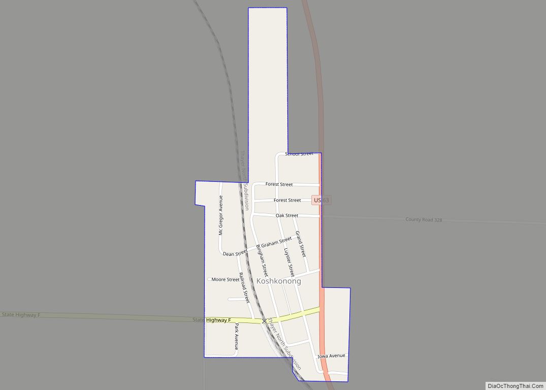 Map of Koshkonong town